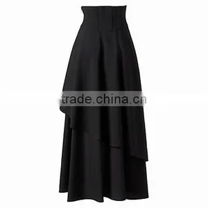 Onen 2017 Womens Steampunk Gothic Black Long Skirt thumbnail-3