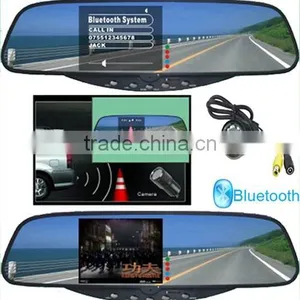 Car Bluetooth Handsfree Rearview Mirror Parking Sensor System Car Wireless Rearview Camera System thumbnail-1