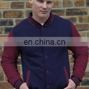 Top Latest Unisex Fashion Varsity Jacket - Light Jacket - Navy/white From Pakistan thumbnail-1