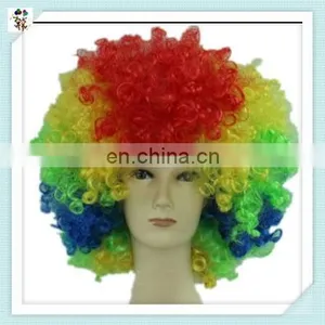 Cheap Colors Synthetic Party Sports Fan Big Curly Afro Wigs HPC-0014 thumbnail-2