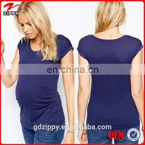 2014 New Wholesale China Maternity V-Neck T-shirt For Pregnant Women /Short Sleeves Maternity Tops thumbnail-1