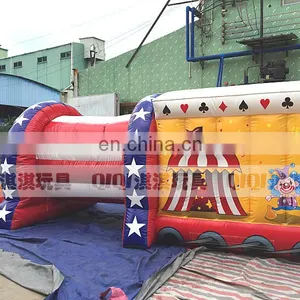 Clown Inflatable Tunnel Jumping Castle With Obstacle thumbnail-2