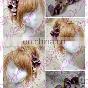 Aidocrystal Purple Wedding Party Hair Accessories Purple Hair Clip Floral Tiaras thumbnail-3