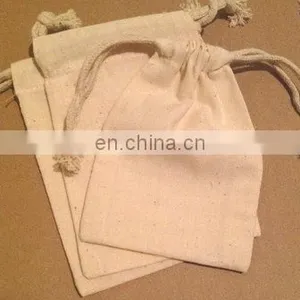 Small Cotton Fabric Drawstring Bag Customized Cotton Fabric Gift Bags thumbnail-1