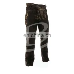 Genuine Suede German Traditional Full Length Leather Pant (Munich Garments) thumbnail-1