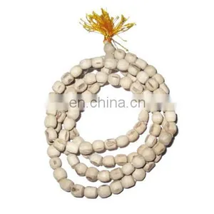 Real Tulsi Sacred-auspicious Wood Beads Mala-string of 54 Beads, Size: 6mm thumbnail-1