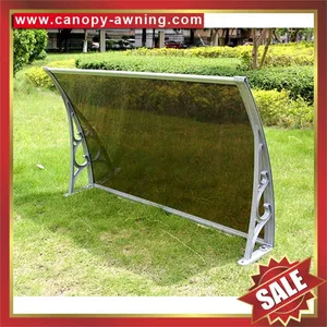 Hot Sale House Door Window Diy pc Polycarbonate Awning Canopy Shelter Canopies Shield Cover Shield With Aluminum Alu Bracket Support Arm thumbnail-5