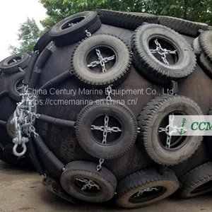 Marine Pneumatic Rubber Fender With Chains and Tyres thumbnail-1