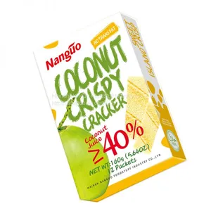 160g Sweet Coconut Crispy Cookies Biscuit Crackers Healthy Wafer Biscuits thumbnail-5