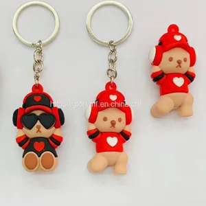 Plastic Key Ring Figure Miniature/3cm Tall Plastic Pvc Figure Key Chain thumbnail-4