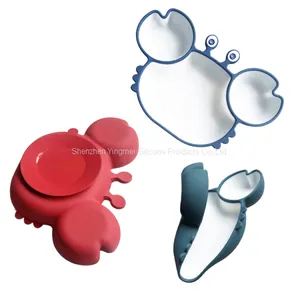 New Design Animal Shape Tableware Baby Dishes Non-toxic Dinnerware Plates Sets for Kids thumbnail-2