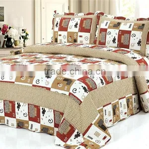 Brown and Yellow Cotton American Patchwork Quilts Handmade Patchwork Quilts thumbnail-1