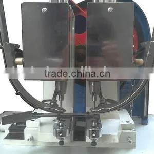 HAS VIDEO 195 Cycles 2 Heads Electric Paper Bag,Non Woven Bag,Shopping Bag Semi Automatic Eyelet Punch Machine thumbnail-3