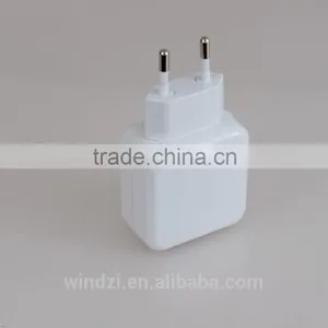 EU Plug Portable Travel Charger Dual Usb for Mobile Phone thumbnail-1