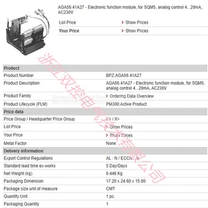 AGA56.41A27 BPZ:AGA56.41A27 MFN:AGA56.41A27 Sales of SIEMENS Electronic Modules thumbnail-1