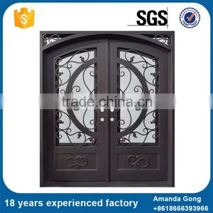 Top Quality Best Selling Double Wrought Iron Inserts For Entry Doors thumbnail-6