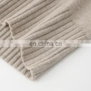 Best Material Oversized Chunky Knit Pullover Pure Cashmere Turtleneck Mock Neck Sweater for Women Casual Plus Size Winter Autumn thumbnail-4