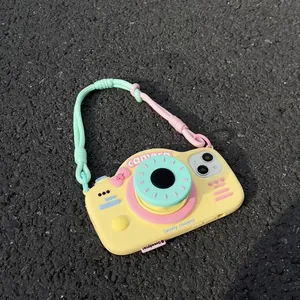 Personality Creative Stereo Camera Phone Case 11 12 13 14 15 Pro Max/Pro Silicone Back Cover Protective Case thumbnail-1