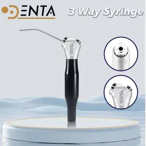 Black Dental Air Water 3 Triple Three Way Syringe Handpiece With 2 Nozzles Tips Tubing Tubes For KAVO SIRONA ,FONA Clean Tools thumbnail-1