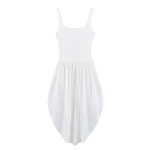 2025 Spring New Fashionable Sweet Slimming Splicing Flower Bud Strap Dress thumbnail-3