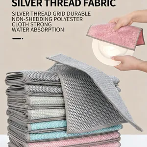 Magic Cleaning Cloth Thickened Double -sided Metal Steel Wire Rags Kitchen Dish Clean Tools thumbnail-4