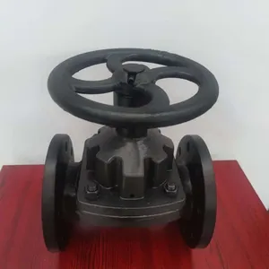 ANSI EG46J-10 Cast Iron 150LB DIN PN16 Manual Rubber Lined Flange High Temperature Diaphragm Valve thumbnail-5
