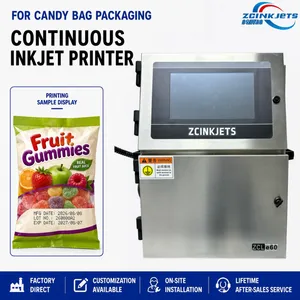 ZCINKJETS Candy Bag CIJ Inkjet Printer for Confectionery Packaging Lines thumbnail-1