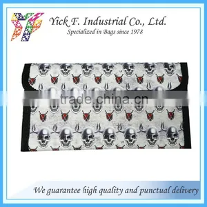 Skeleton Printing Pattern Grey Color Teen Boy Long Wallet thumbnail-1