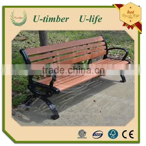 Wpc Bench Decorative Metal Wood Benches Outdoor Wpc Iron Bench thumbnail-1