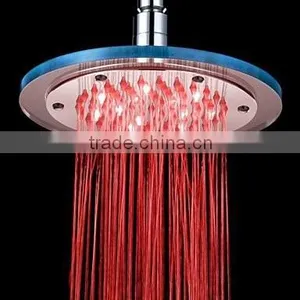 Color Changing Bathroom Top LED Rainfall Shower Head thumbnail-3