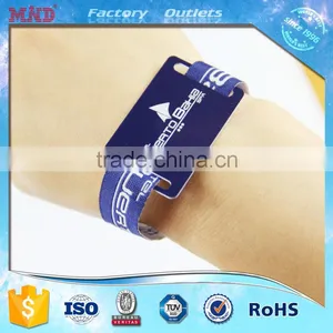 MDC483 Custom NFC Polyester Bracelet Rfid Fabric Woven Wristband for Event Quality Choice thumbnail-3