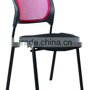 Red and Black Mesh Visitor Chair H-858 thumbnail-2