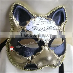 Freehand Sketching Halloween Mask Dance Party Mask Half Face Cloth Mask Cat Mask thumbnail-3