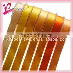 High Quality Polyester Ribbon Made in China Solid Colors Orange Ribbon Ornaments thumbnail-1