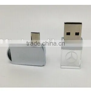 Crystal Usb Stick 8gb 16gb 32gb 64gb Engrave Custom Logo Light up Android Phone With Usb Otg thumbnail-2