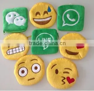 2015 Hot Sale Free Sample Emoji Plush Wallets/ Whats App Emoji Wallet /emoji Wallets thumbnail-1