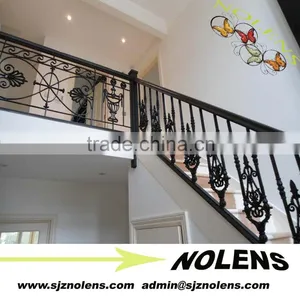 New Design Indoor Wrought Iron Stair Railings Design For Home thumbnail-1