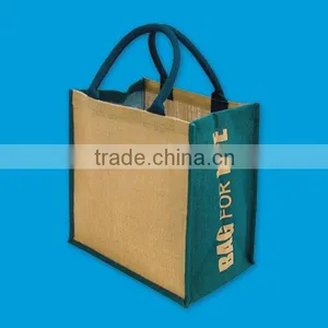 2016 Natural/Teal Dot Jute Box Bag thumbnail-1