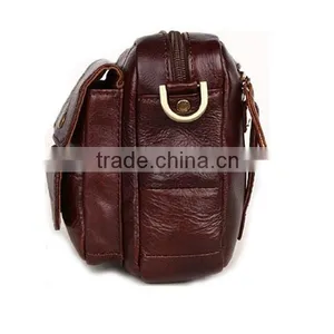 Brown Men's Genuine Leather Cowhide Messenger Shoulder Waist Bag Bum Bag thumbnail-4