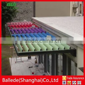 Custom Sun Shade Motorized Aluminium Roof Louvre thumbnail-1