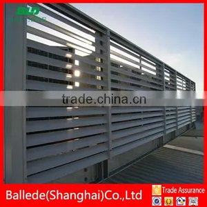 Fixed Airfoil Blade Aluminum Louvre Fence thumbnail-5