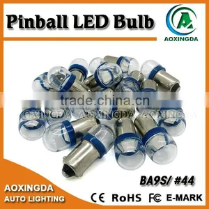 6.3V Pinball LED #44 #47 BA9S 2 x 5630 SMD Clear Lens thumbnail-1
