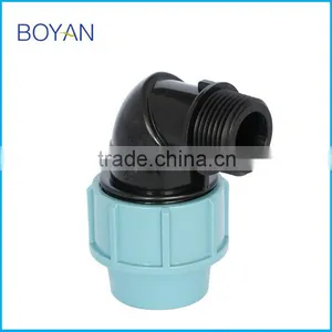 BOYAN Zhejiang Taizhou Light Blue Plastic Pipe Fitting PP Compression Male Elbow thumbnail-3