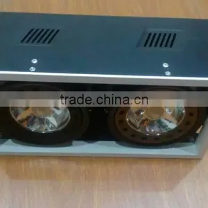 2 Head G53/ar111/qr111 Recessed Grille Lighting Fixture thumbnail-6