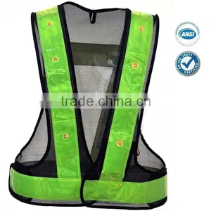 16 LED Safety Vest With PVC Reflective Stripes thumbnail-1