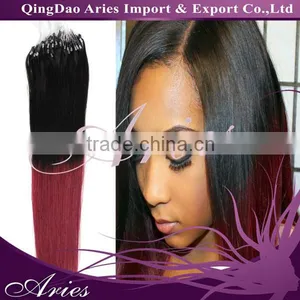 Indian Human Micro Loop Ring Hair Extensions Natural Blonde 4A Grade Tangle Free Micro Bead Hair Extensions thumbnail-6