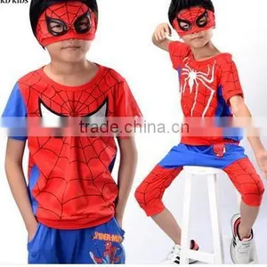 The 2015 Boys in the Summer Wear Suits New Children Children Cartoon Short Sleeved Spider Man Two Piece thumbnail-3