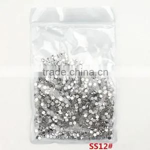 White Clear 1440pieces/bag Shining Flatback Non Hotfix Glue on Rhinestones Nail Art Crystal thumbnail-4