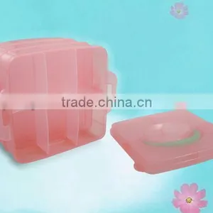 3pcs Same Plastic Container Together With 1 Removable Lid thumbnail-1
