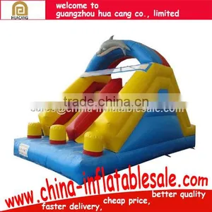 Indoor and Outdoor Kid Play Area/mini Cheap Slide Toys/inflatable Dolphine Cartoon Slide thumbnail-1